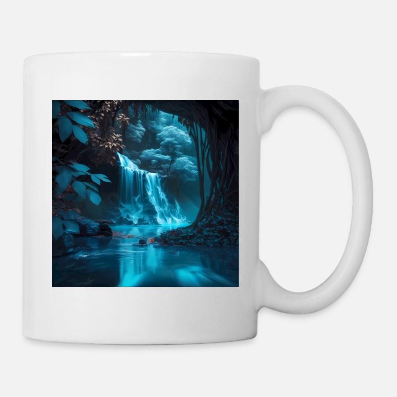 Wasserfall - Tasse - Weiß