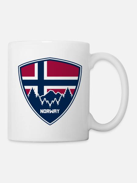 Norway - Norge - Norwegen - Wappen - Tasse - Weiß
