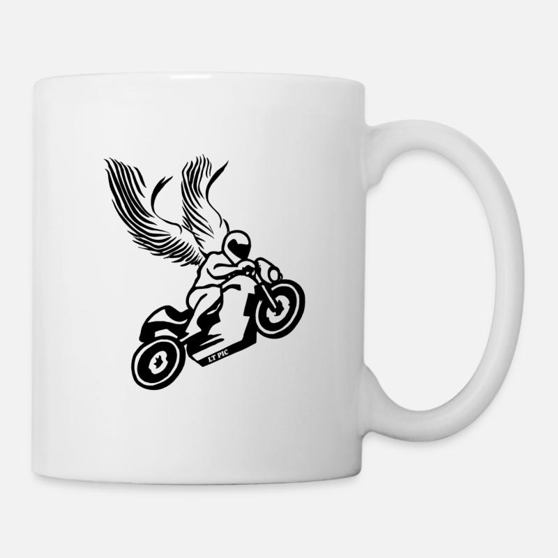 Motorrad SchutzEngel - Tasse - Weiß