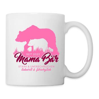 Mama Bär seit 2023 Muttertag Geschenk Weihnachten - Tasse - Weiß - Rechts