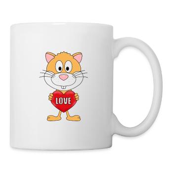 HAMSTER - LIEBE - LOVE - TIER - VERLIEBT - KINDER - Tasse - Weiß - Rechts
