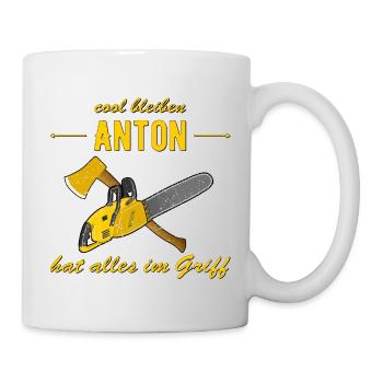Anton hat alles im Griff - cool bleiben - Tasse - Weiß - Rechts