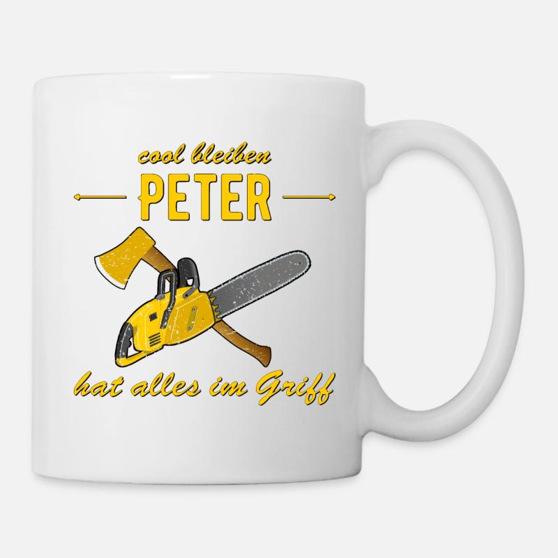Peter hat alles im Griff - cool bleiben - Tasse - Weiß
