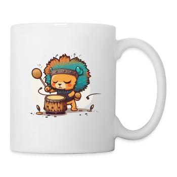 Lion Drummer - Mug - white - Right