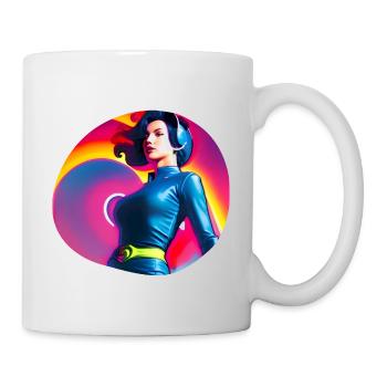 Retro Heroine Woman - Mug - white - Right