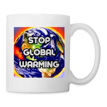 Stop global warming - Mug - white - Right