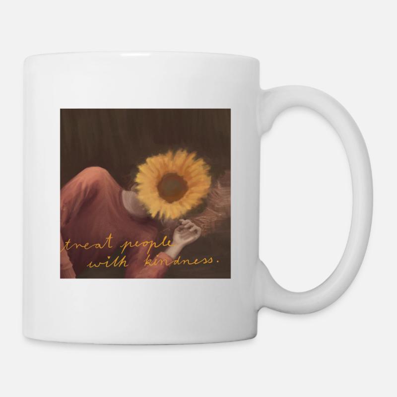 Behandle Menschen mit Freundlichkeit - Tasse - Weiß
