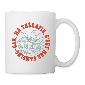 Ma thérapie, c'est mon camping-car - Mug blanc - blanc - Droite