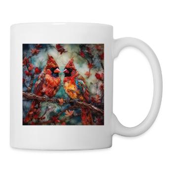 Vögel - Tasse - Weiß - Rechts
