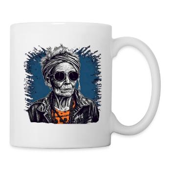 Cool Old Punker Lady - Best Ager - Mug blanc - blanc - Droite