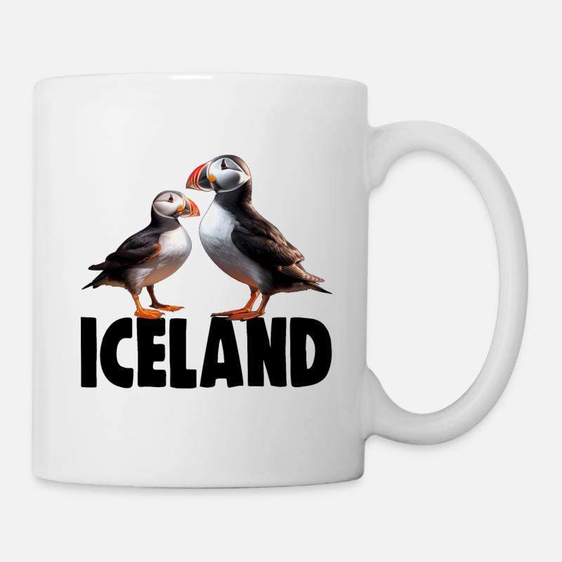 ISLAND PUFFINS - Tasse - Weiß