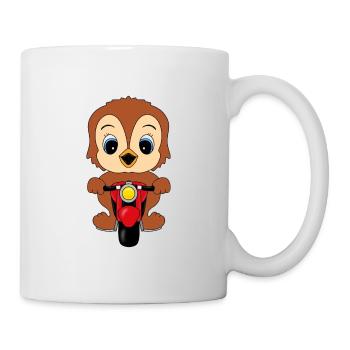 MOTORRAD - VOGEL - TIER - TIERISCH - BIKER - Tasse - Weiß - Rechts