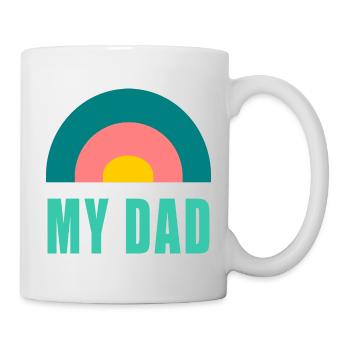 PAPA. PAPA. VATERTAG. ALLES GUTE ZUM GEBURTSTAG, PAPA. FEST - Tasse - Weiß - Rechts