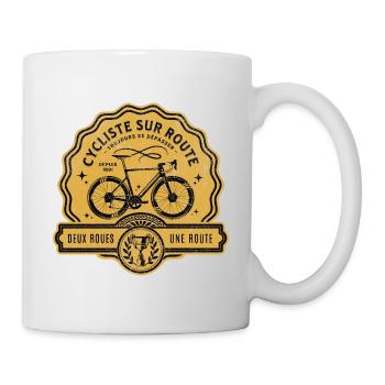 CYCLISTE SUR ROUTE - Mug blanc - blanc - Droite