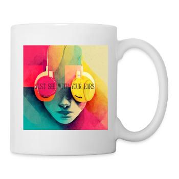 Artwork Sehen hören - Tasse - Weiß - Rechts