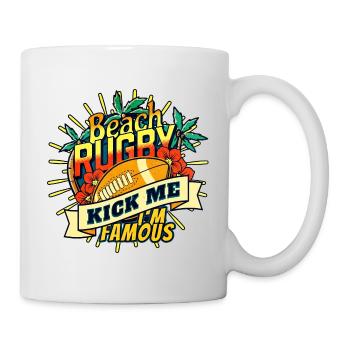 BEACH RUGBY - KICK ME - Mug - white - Right