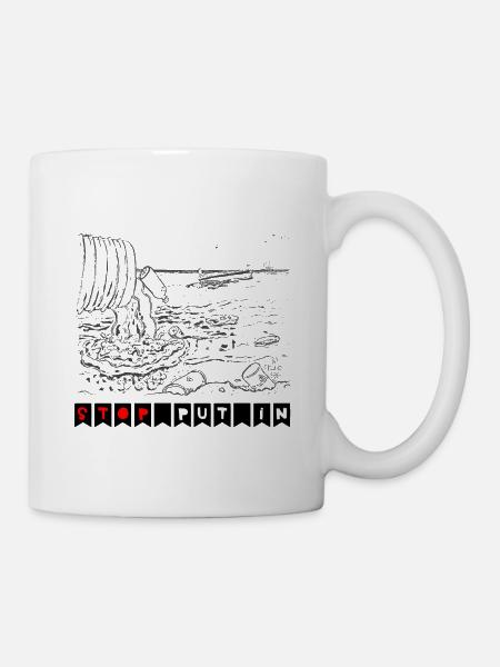 STOP mis en place par 2FettDesign - Mug blanc - blanc