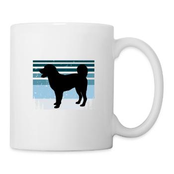 Appenzeller Sennenhund Dog Silhouette Retro Sunset - Mug - white - Right