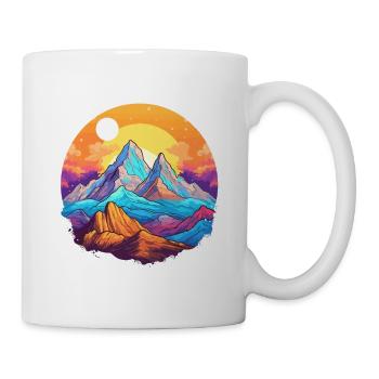 Coucher de soleil dans les montagnes - Mug blanc - blanc - Droite