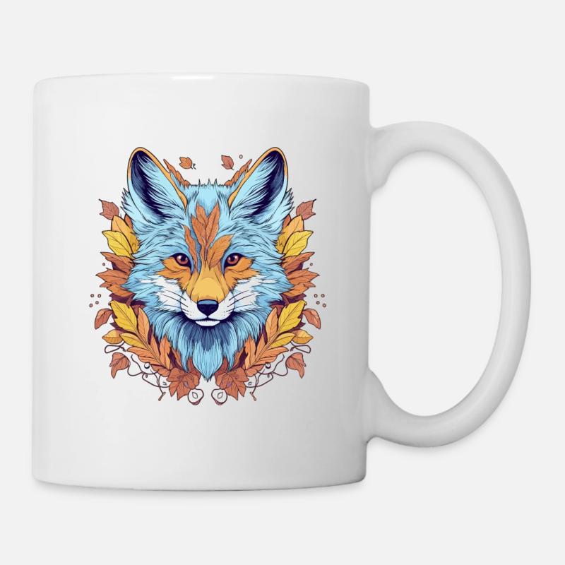 Fuchs abstrakte Zeichnung - Tasse - Weiß