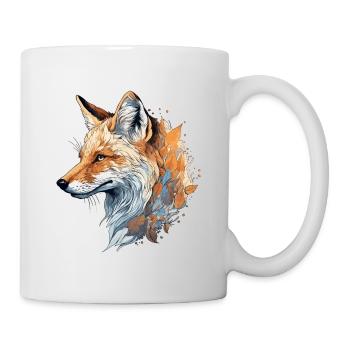 Fuchs realistisch/abstrakt - Tasse - Weiß - Rechts