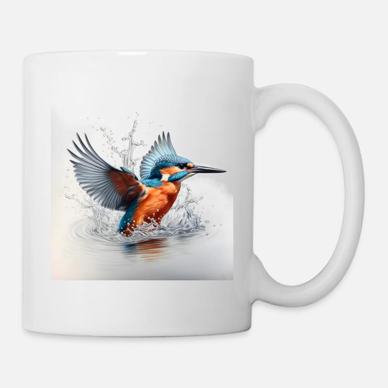 Eisvogel - Tasse - Weiß