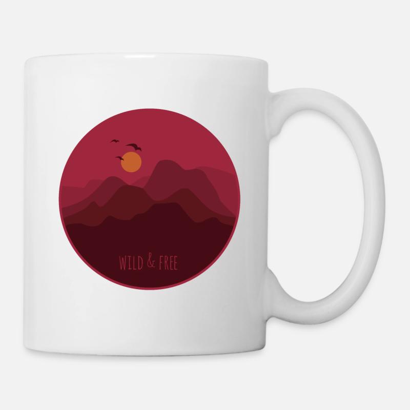 wild and free - Mug - white