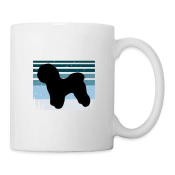 Bichon Frise Dog Lover Silhouette Vintage Sunset - Mug blanc - blanc - Droite