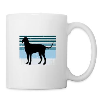 Billy Dog Silhouette Vintage Sunset pour les amoureux des chiens - Mug blanc - blanc - Droite