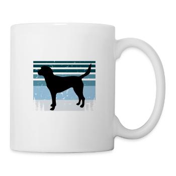 Beagle Harrier Hundeliebhaber Silhouette Vintage Sonnenuntergang - Tasse - Weiß - Rechts