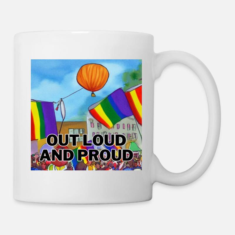 À voix haute et fier - Mug blanc - blanc