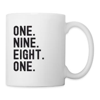 1981 Année de naissance - Mug blanc - blanc - Droite
