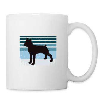 Boxer Hund Silhouette Vintage Sonnenuntergang für Hundeliebhaber - Tasse - Weiß - Rechts
