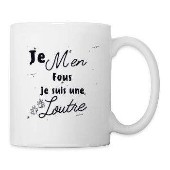 Es ist mir egal, ich bin ein Ottergeschenk - Tasse - Weiß - Rechts