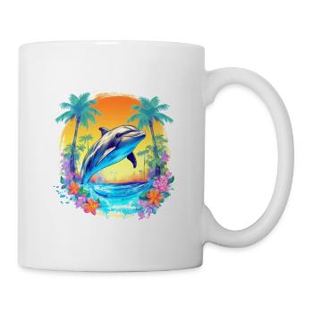 Palm Beach Dolphine - Tasse - Weiß - Rechts