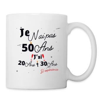 Je n Ai Pas 50 Ans Cadeau d anniversaire - Mug blanc - blanc - Droite