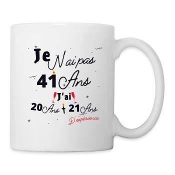 Je n'Ai Pas 41 Ans Cadeau d'anniversaire - Mug blanc - blanc - Droite
