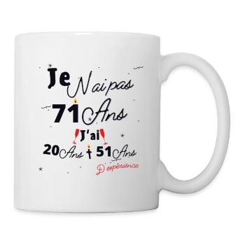 Je n Ai Pas 71 Ans Cadeau d anniversaire - Mug blanc - blanc - Droite