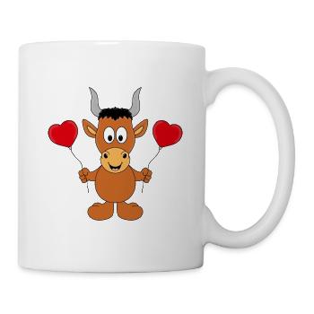 STIER - LUFTBALLONS - LIEBE - TIER - KIND - BABY - Tasse - Weiß - Rechts