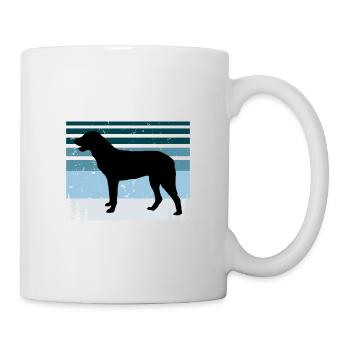 Cao De Castro Laboreiro Hund Silhouette Retro Sonne - Tasse - Weiß - Rechts