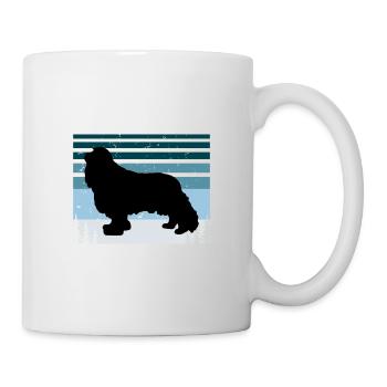 Cavalier King Charles Spaniel Dog Silhouette - Mug - white - Right