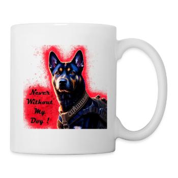 Never without my dog! - Mug - white - Right