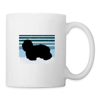 Coton De Tuléar Chien Amour Silhouette Vintage Coucher de Soleil - Mug blanc - blanc - Droite