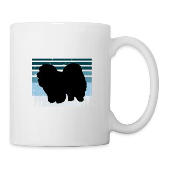 Chow Chow Dog Lover Silhouette Vintage Sunset - Mug - white - Right