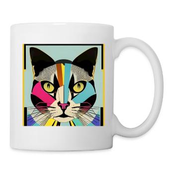 Katze Fred - Tasse - Weiß - Rechts
