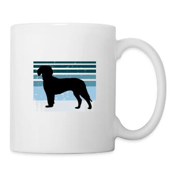 Deutsche Bracke Dog Love Silhouette Vintage Sonnenuntergang - Tasse - Weiß - Rechts