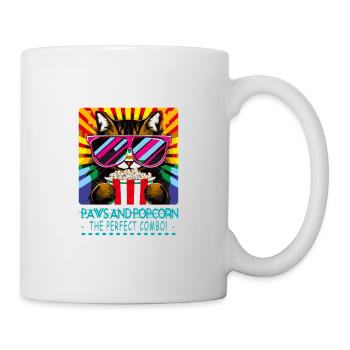 Paws & Popcorn: Film and Animal Lovers - Mug - white - Right