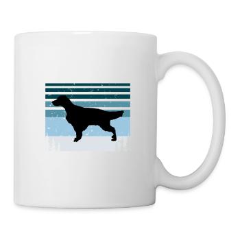 English Setter Dog Lover Silhouette Vintage Sunset - Mug - white - Right