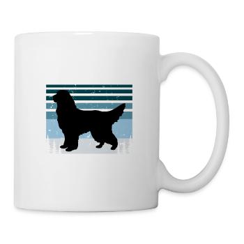 Gordon Setter Hundeliebhaber Silhouette Vintage Sonnenuntergang - Tasse - Weiß - Rechts