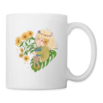 Meine besten Freunde sind Blumen - Tasse - Weiß - Rechts